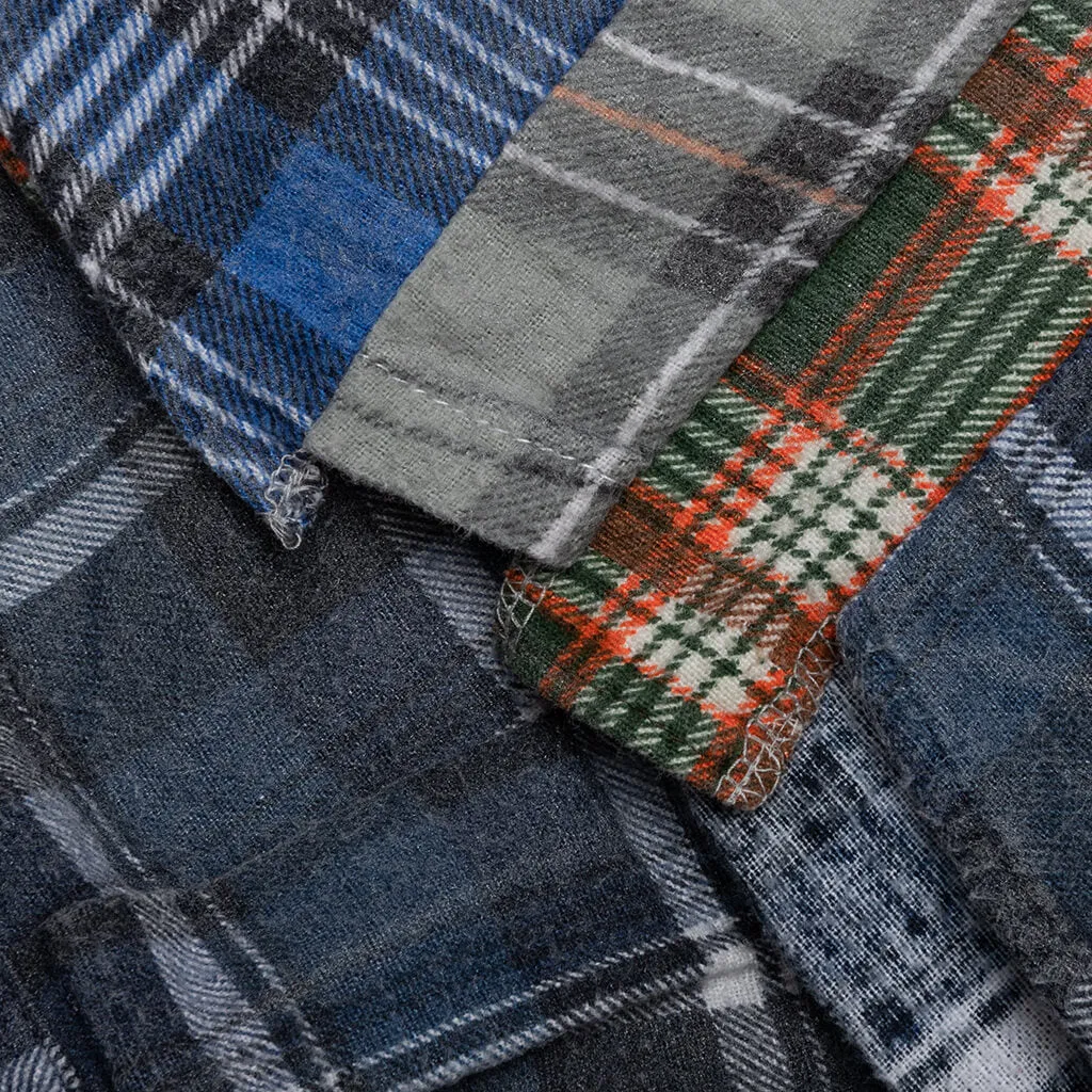 Flannel Shirt 7 Cuts Wide Reflection Shirt - Assorted