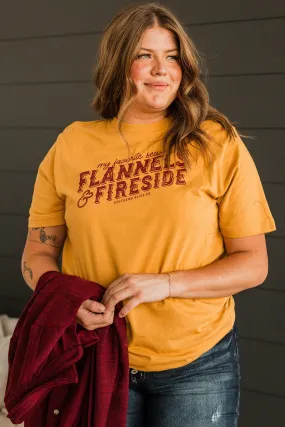 Flannels & Fireside Graphic Tee- Mustard