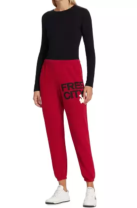 FREECITY LARGE SWEATPANT IN RED