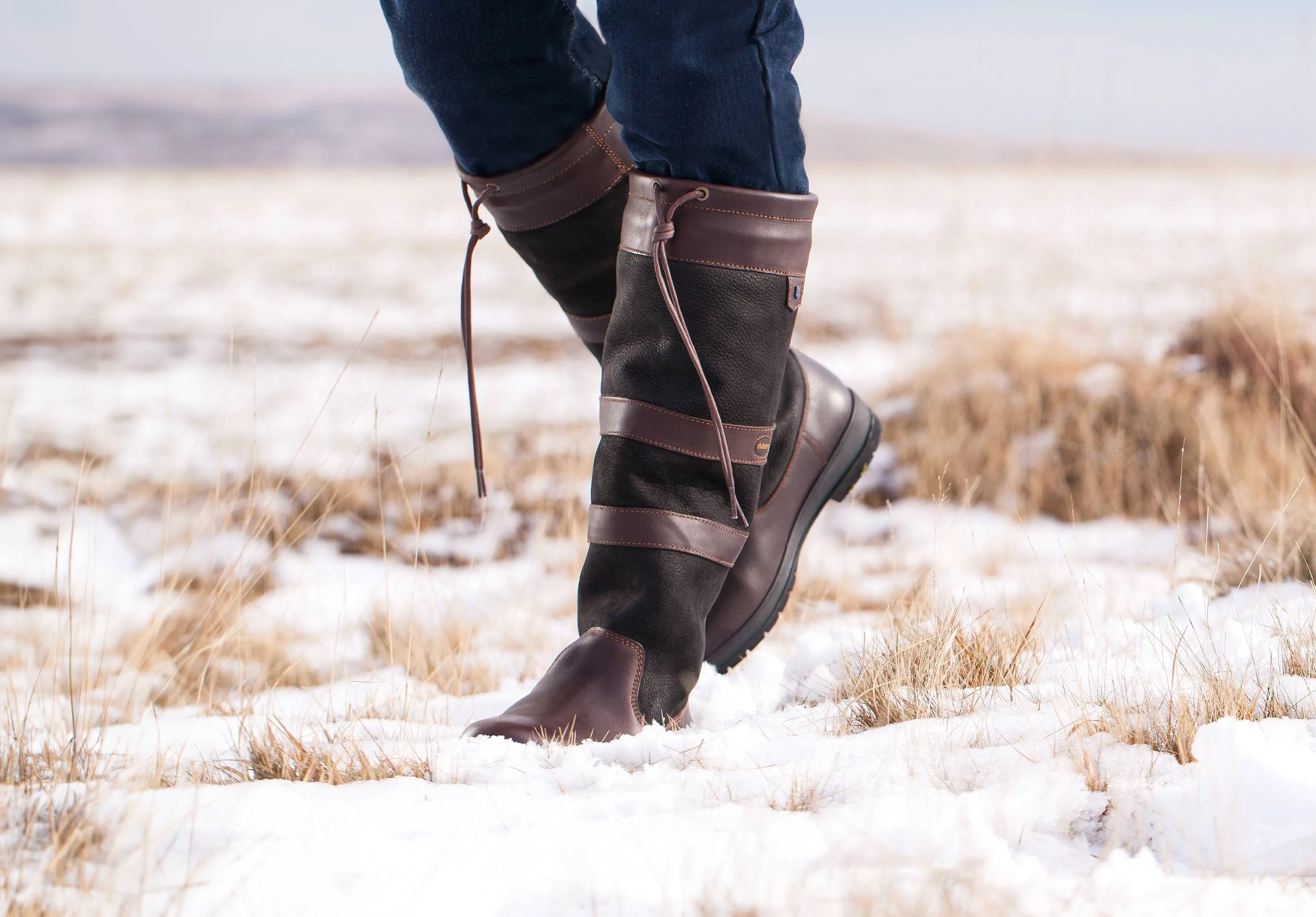 Galway Mens ExtraFit Country Boot - Black/Brown