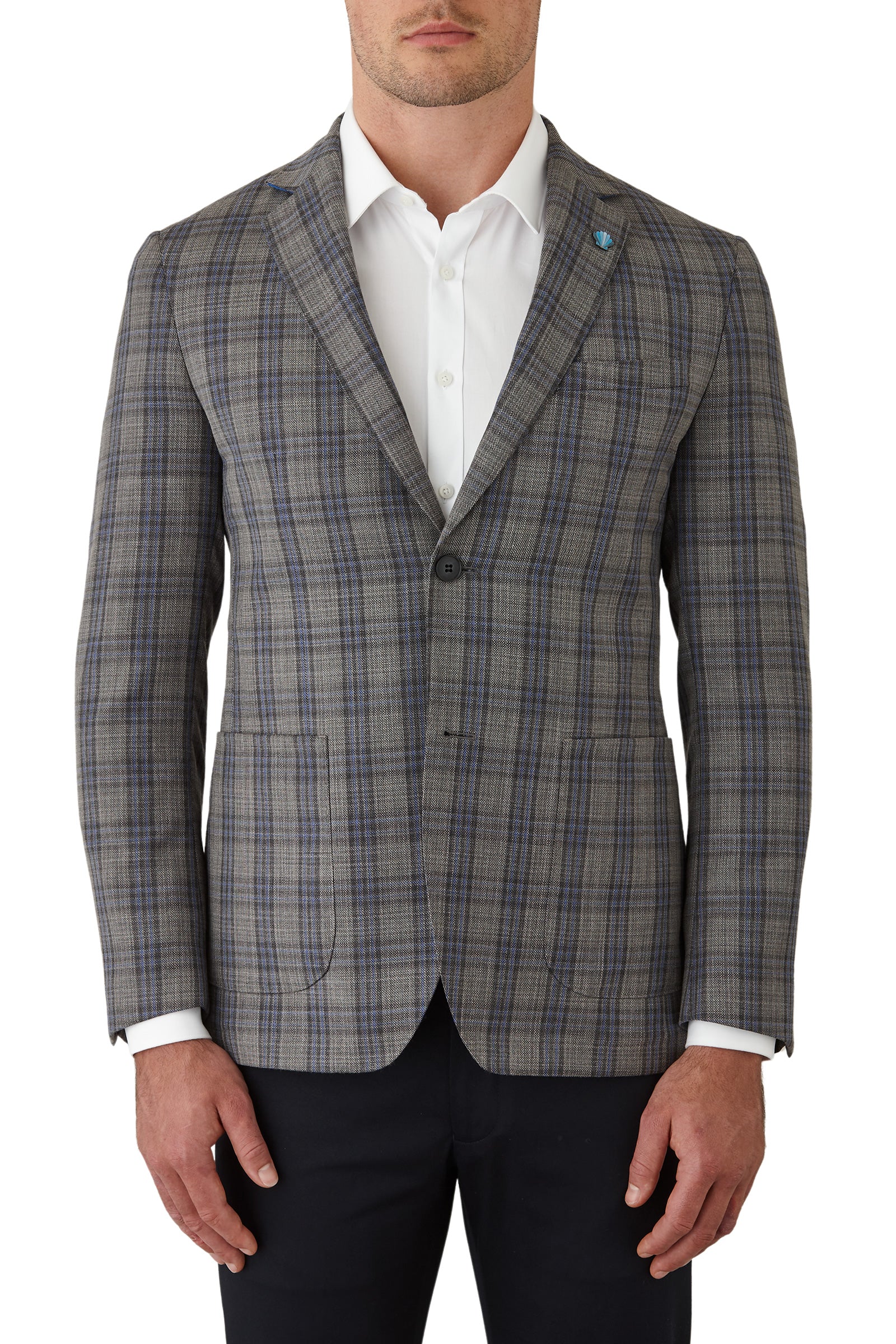 Gibson - Electron Jacket - Grey/Cobalt Check