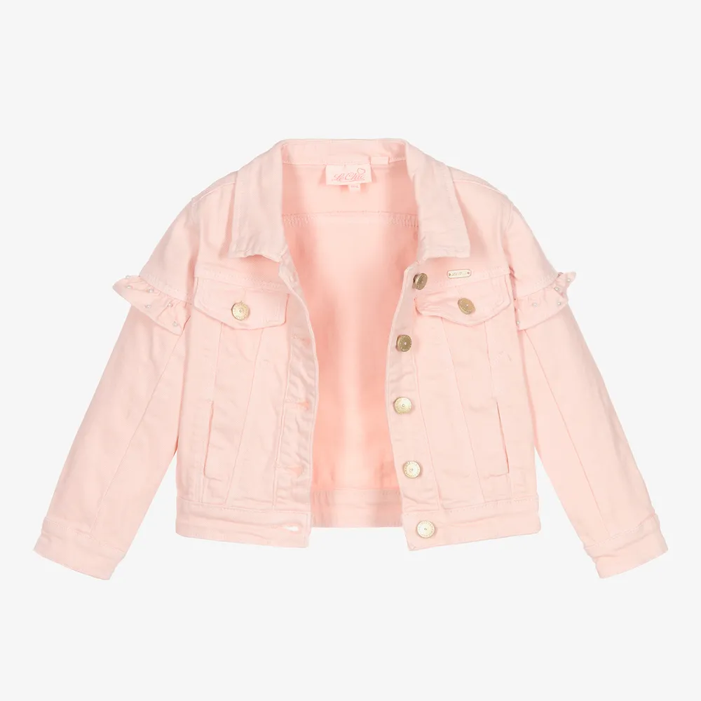 Girls Pink Denim Jacket