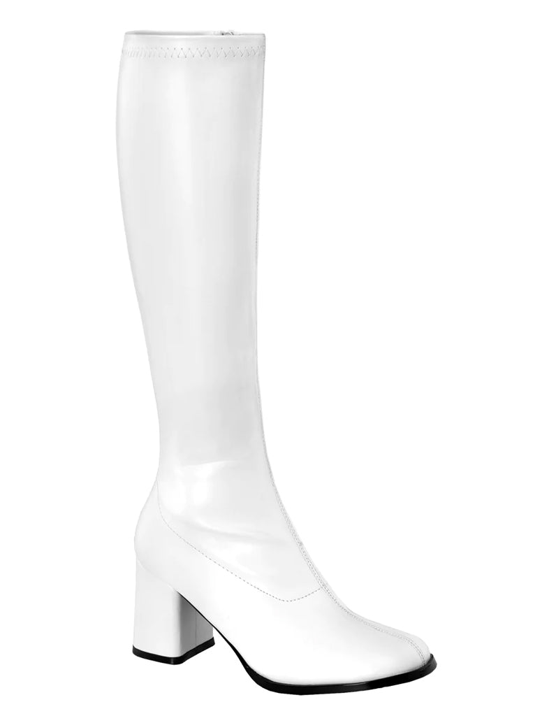 GOGO 300 BOOTS - WHITE VEGAN LEATHER *PRE ORDER*