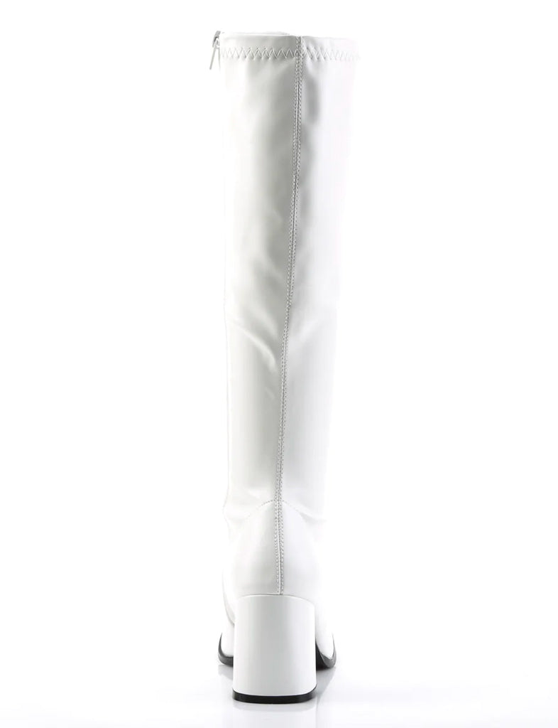 GOGO 300 BOOTS - WHITE VEGAN LEATHER *PRE ORDER*