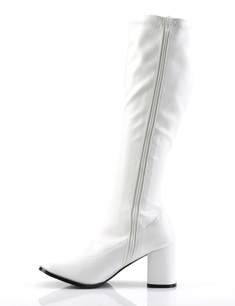 GOGO 300 BOOTS - WHITE VEGAN LEATHER *PRE ORDER*