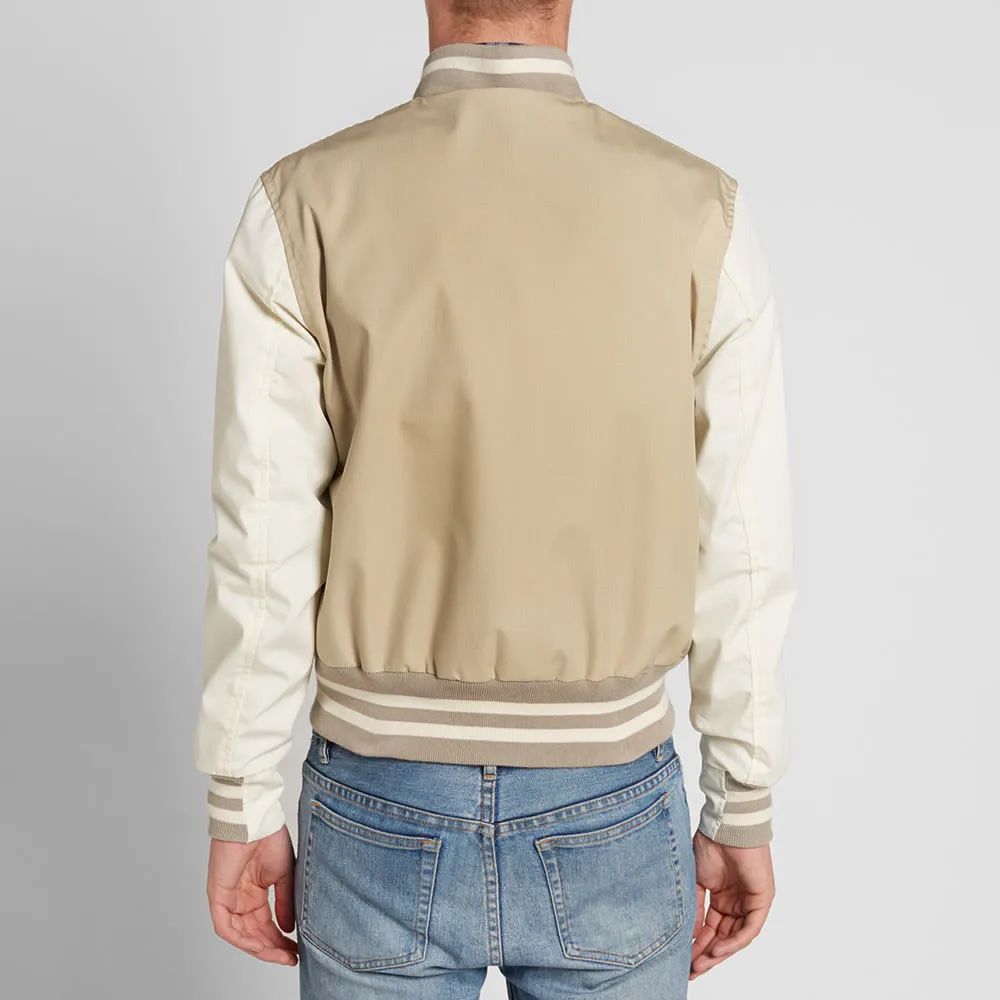 Golden Bear Sportswear Dupont Varsity JacketPutty & Ivory