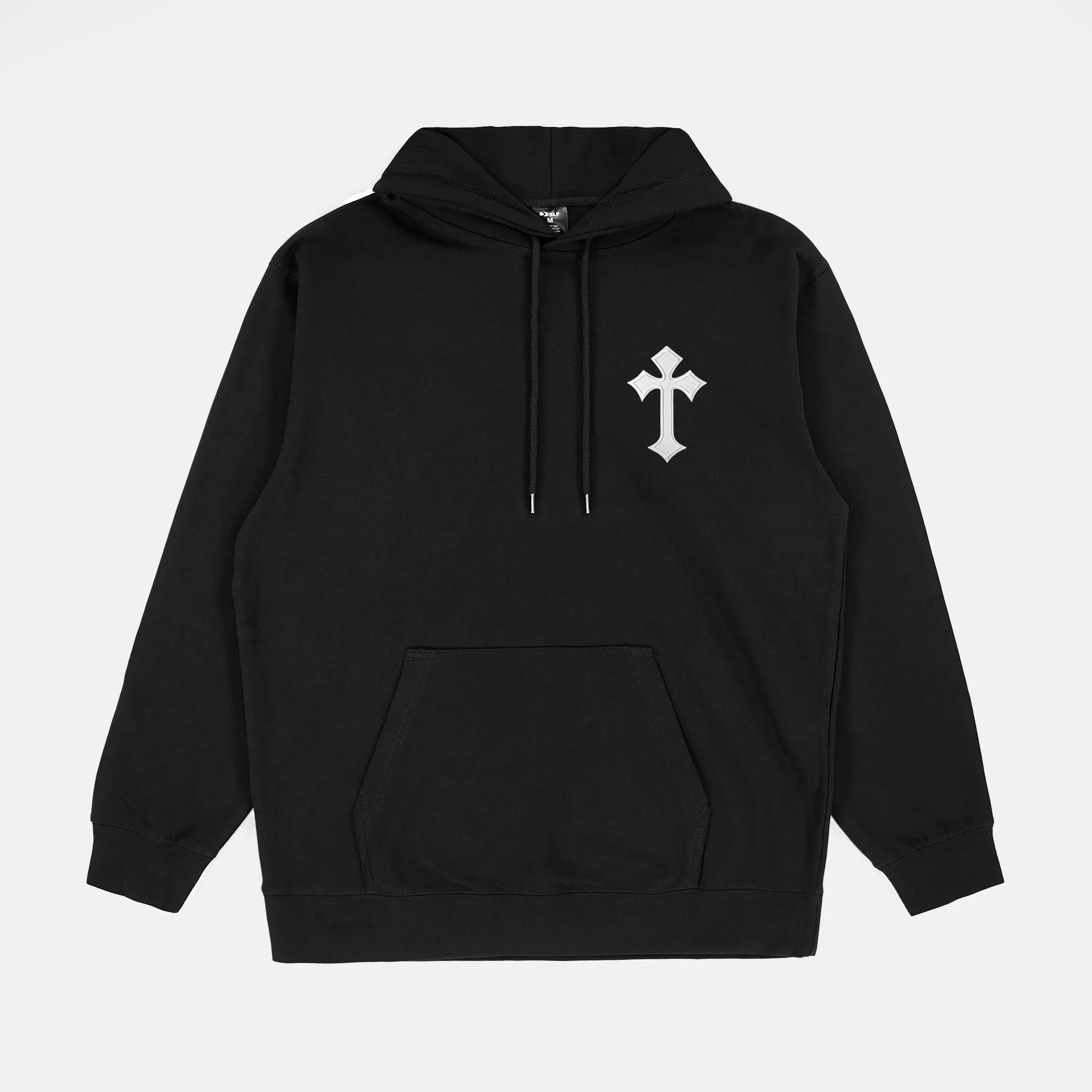 Gothic Cross Patch Hoodie