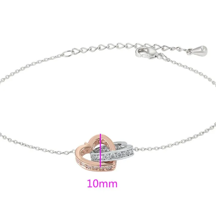 Interlocking Hearts Bracelet