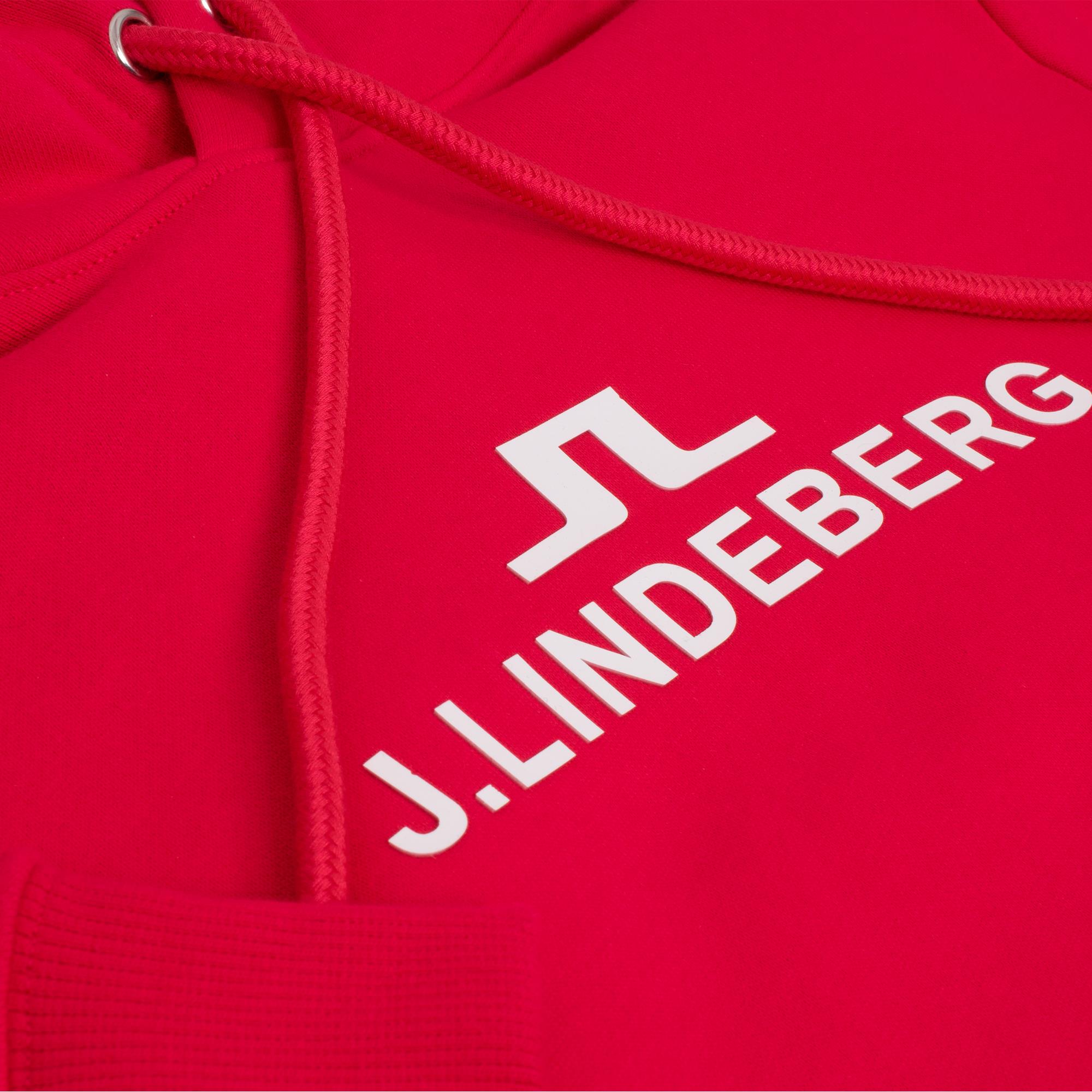 J Lindeberg W Alpha Ladies Hoodie Rose Red