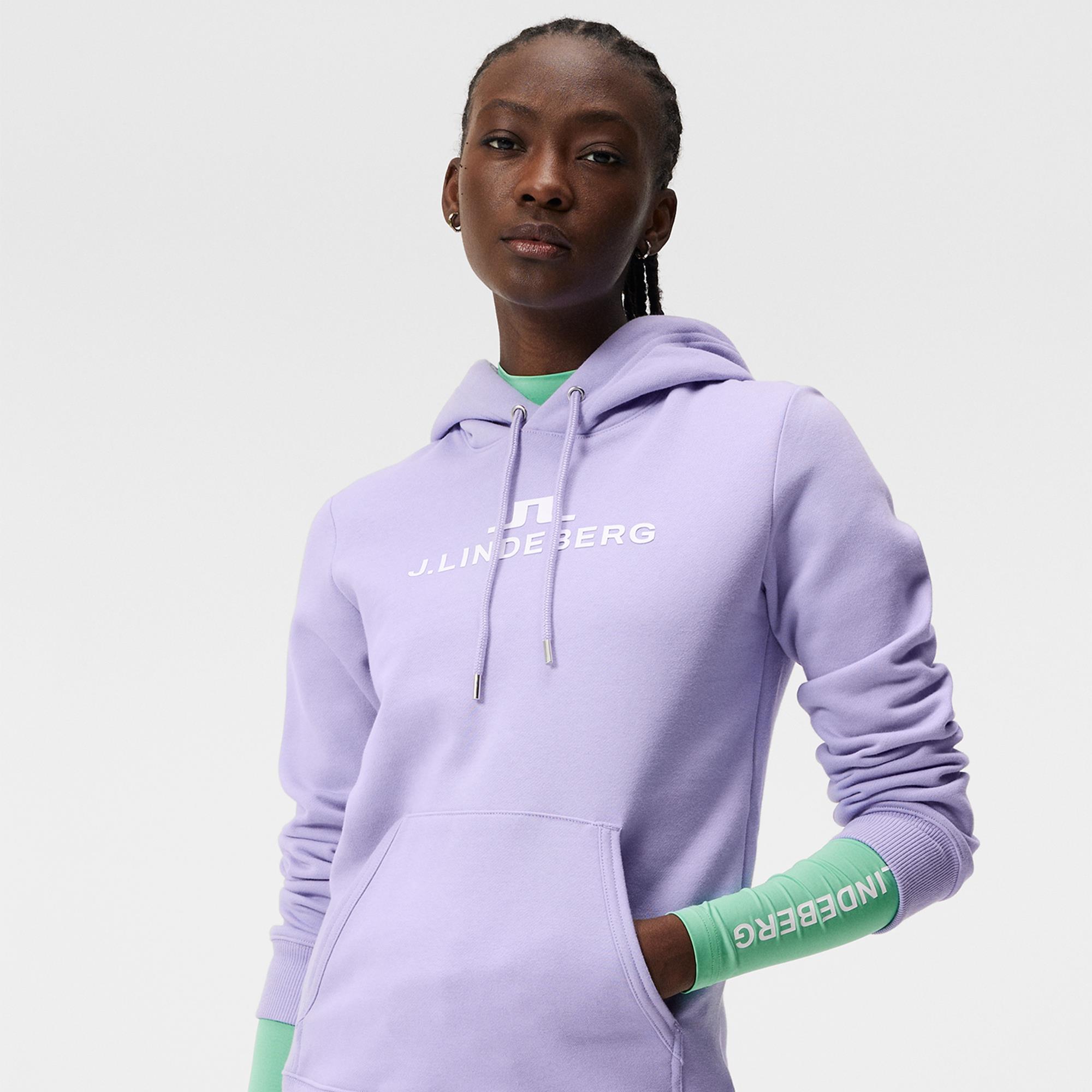 J Lindeberg W Alpha Ladies Hoodie Sweet Lavender