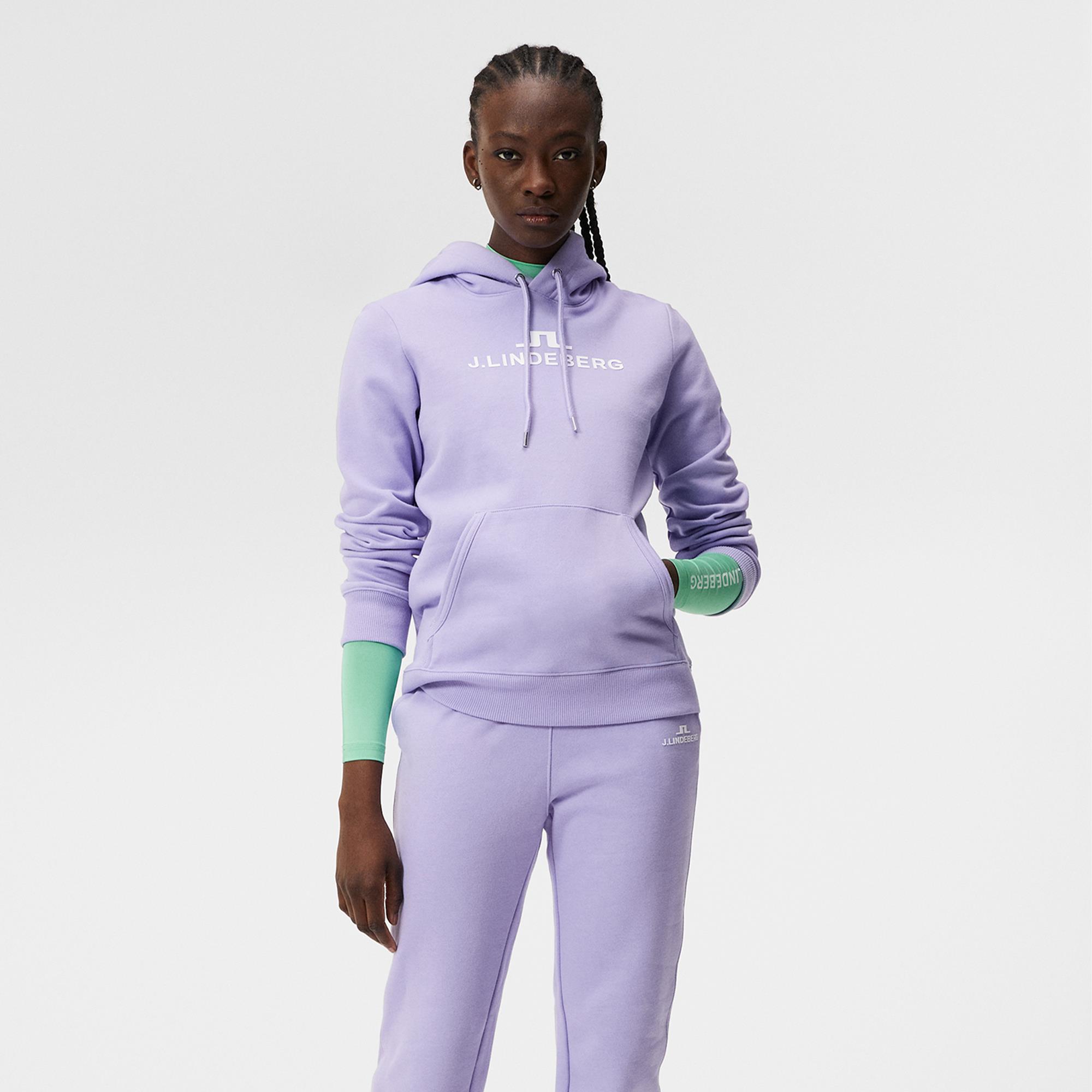 J Lindeberg W Alpha Ladies Hoodie Sweet Lavender