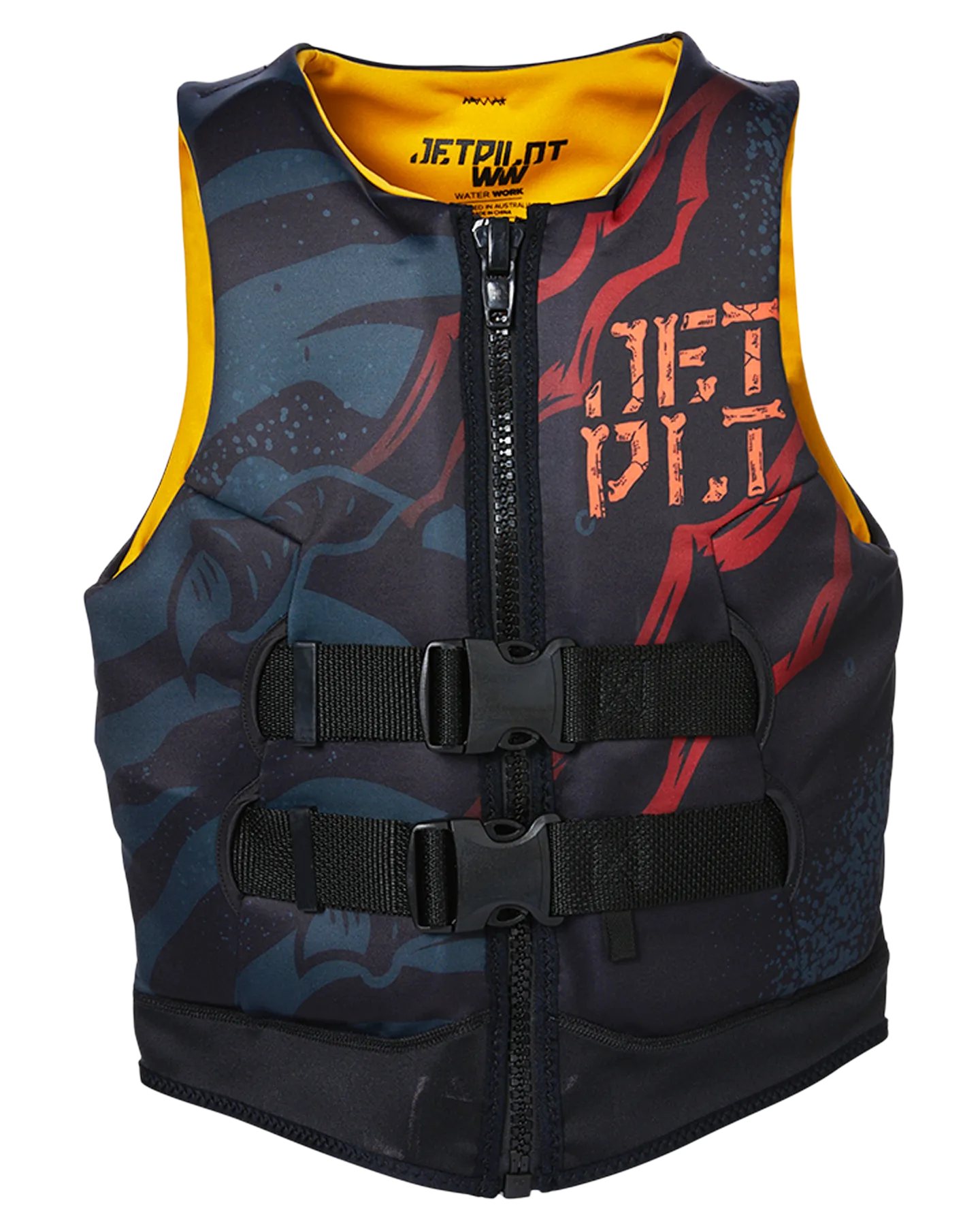 Jetpilot Boys Rex Youth Cause Neo Vest - Black - 2024