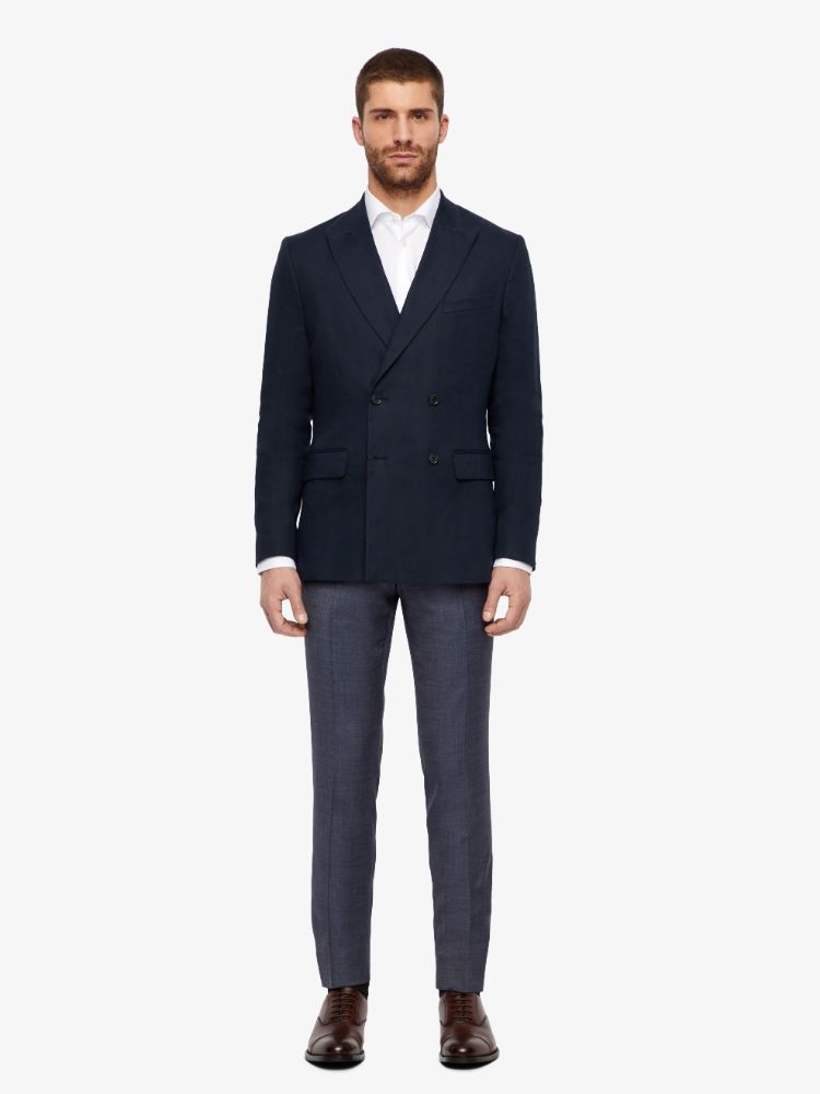 J.Lindeberg Mens Donnie DB Tech Linen Blazer - JL NAVY