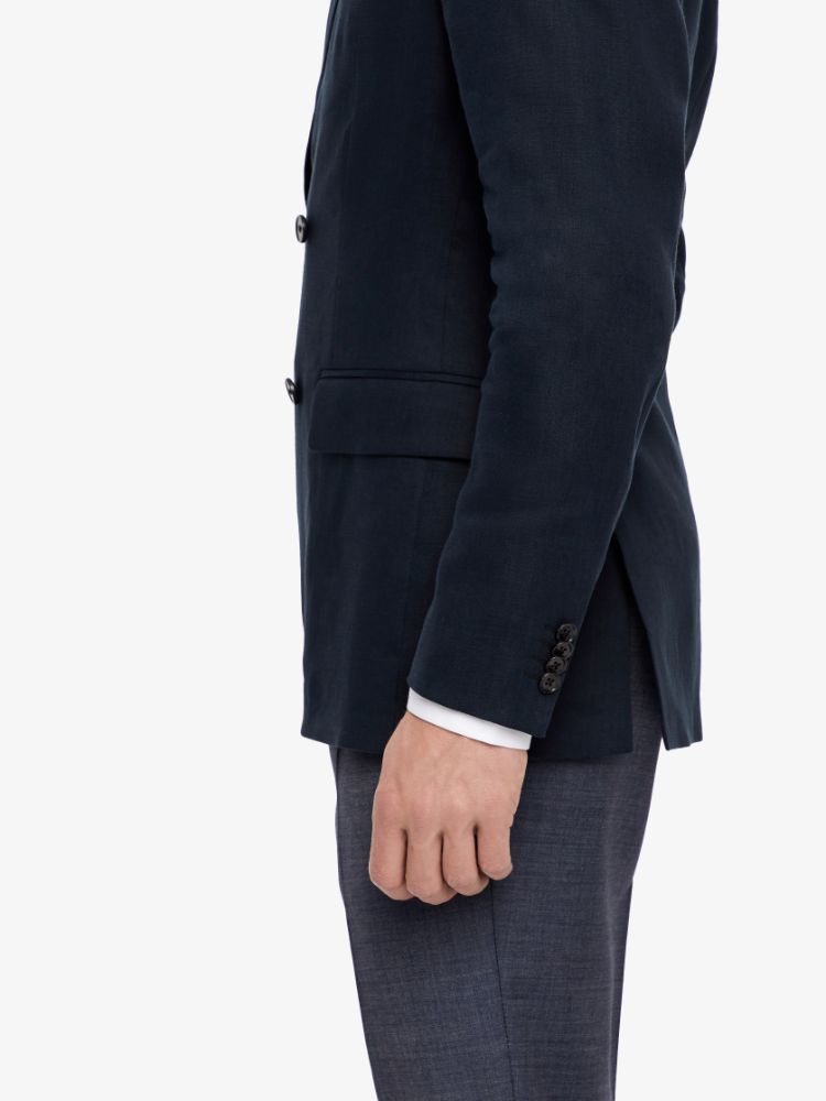 J.Lindeberg Mens Donnie DB Tech Linen Blazer - JL NAVY