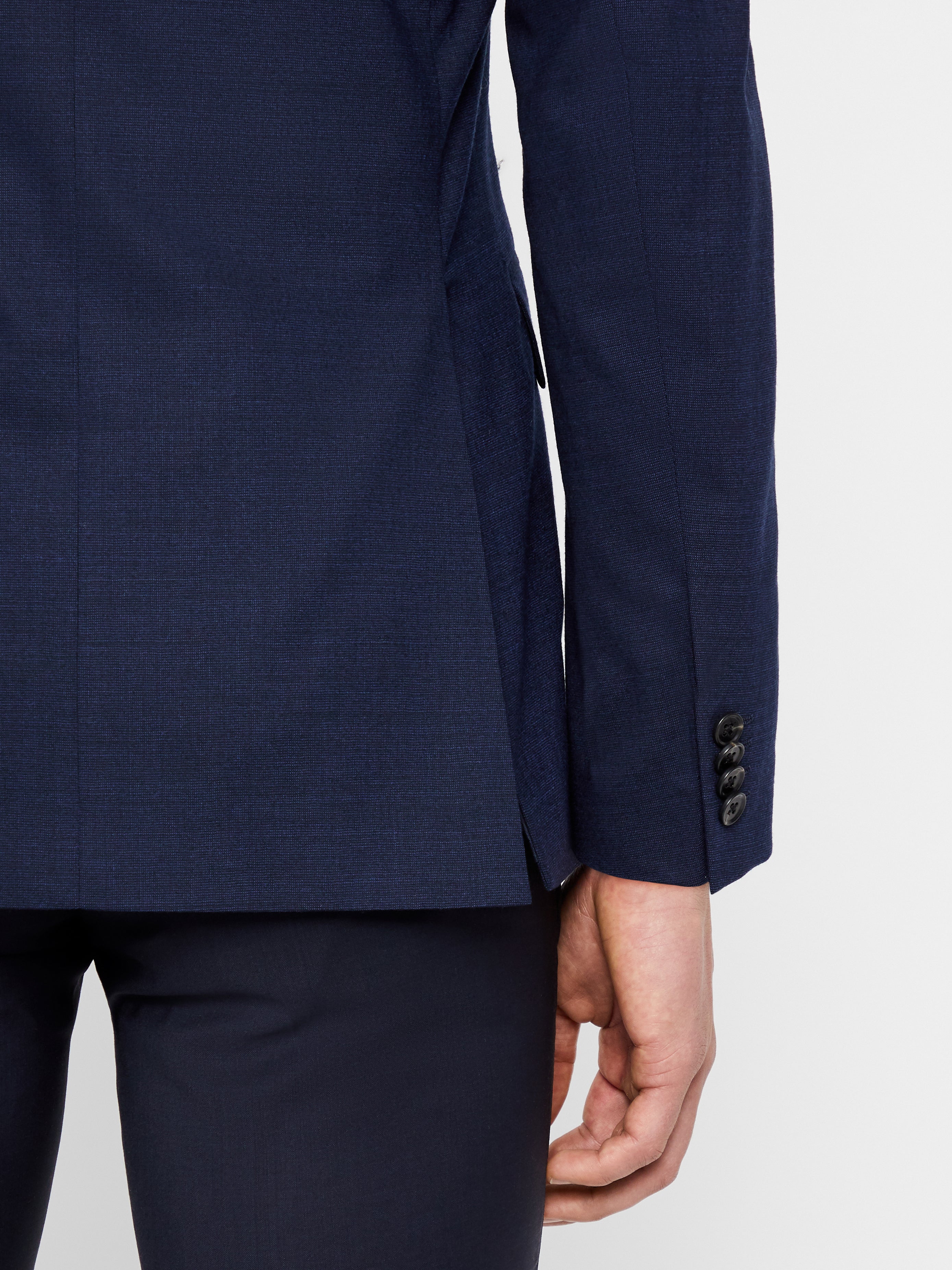 J.Lindeberg Mens Donnie Texture 2-Tone Blazer - JL NAVY