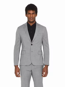 J.Lindeberg Mens Hopper Soft Comfort Wool Blazer - LIGHT GREY MELANGE