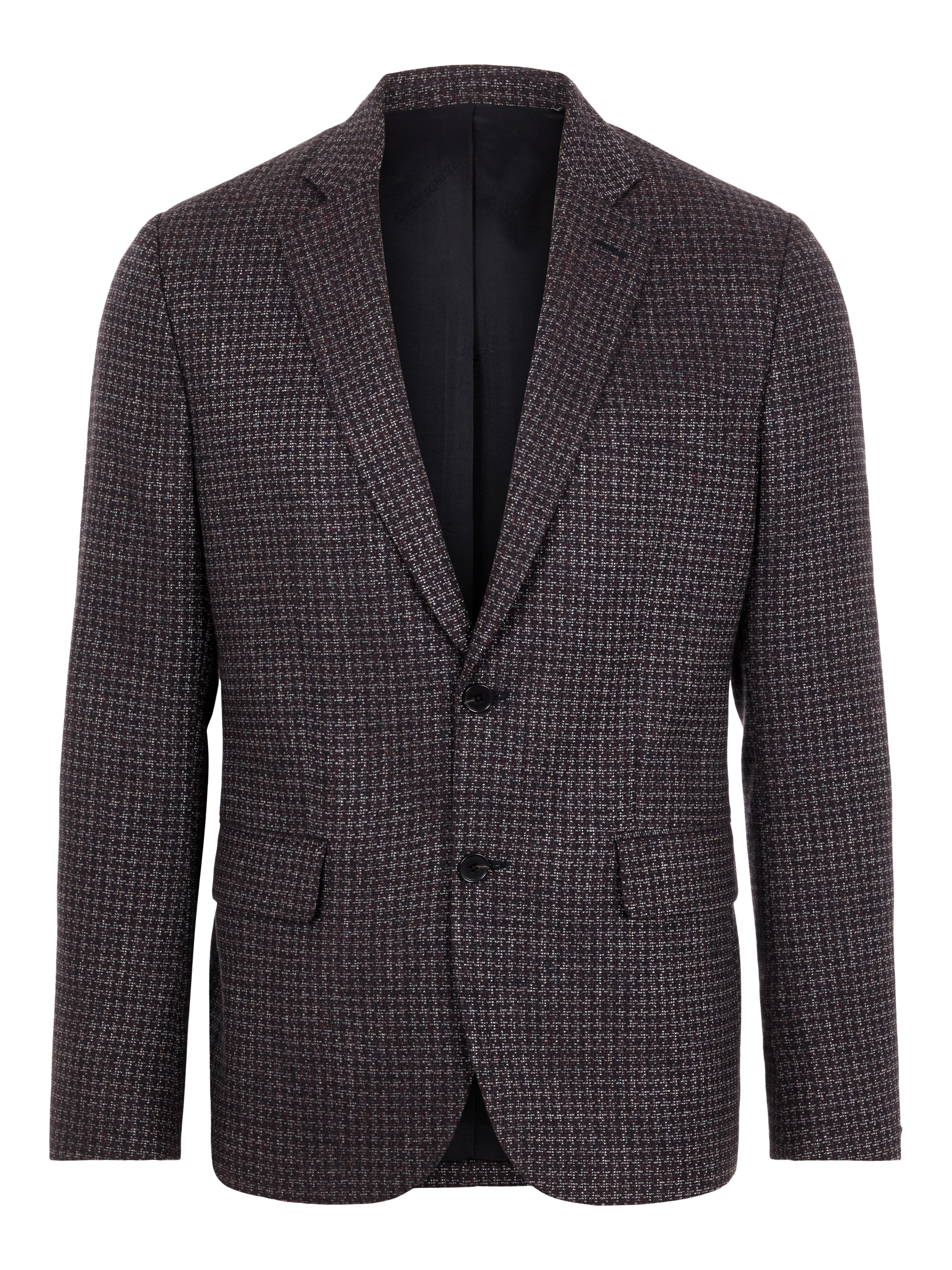 J.Lindeberg Mens Hopper Soft Houndstooth Blazer  - CHILI RED