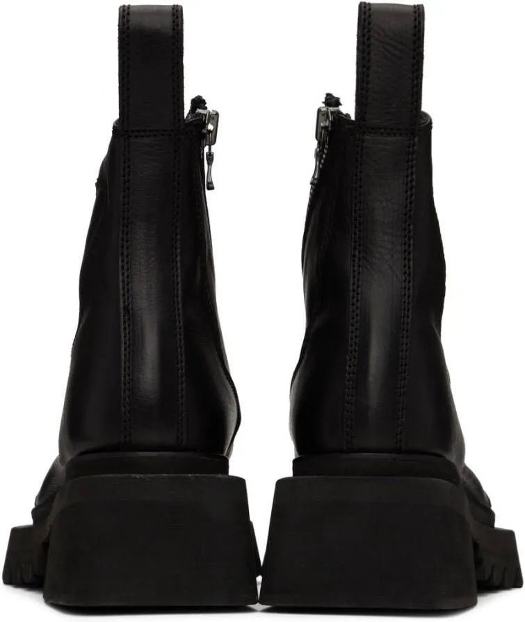 Julius Black Paneled Boots