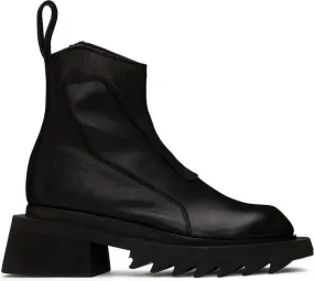 Julius Black Paneled Boots