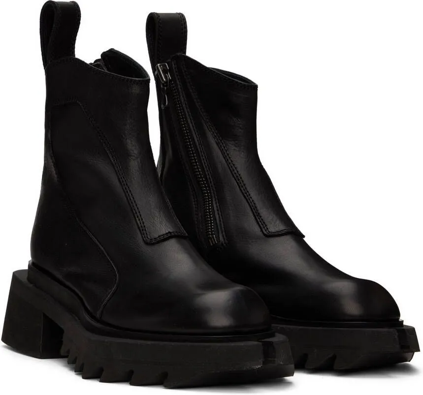 Julius Black Paneled Boots