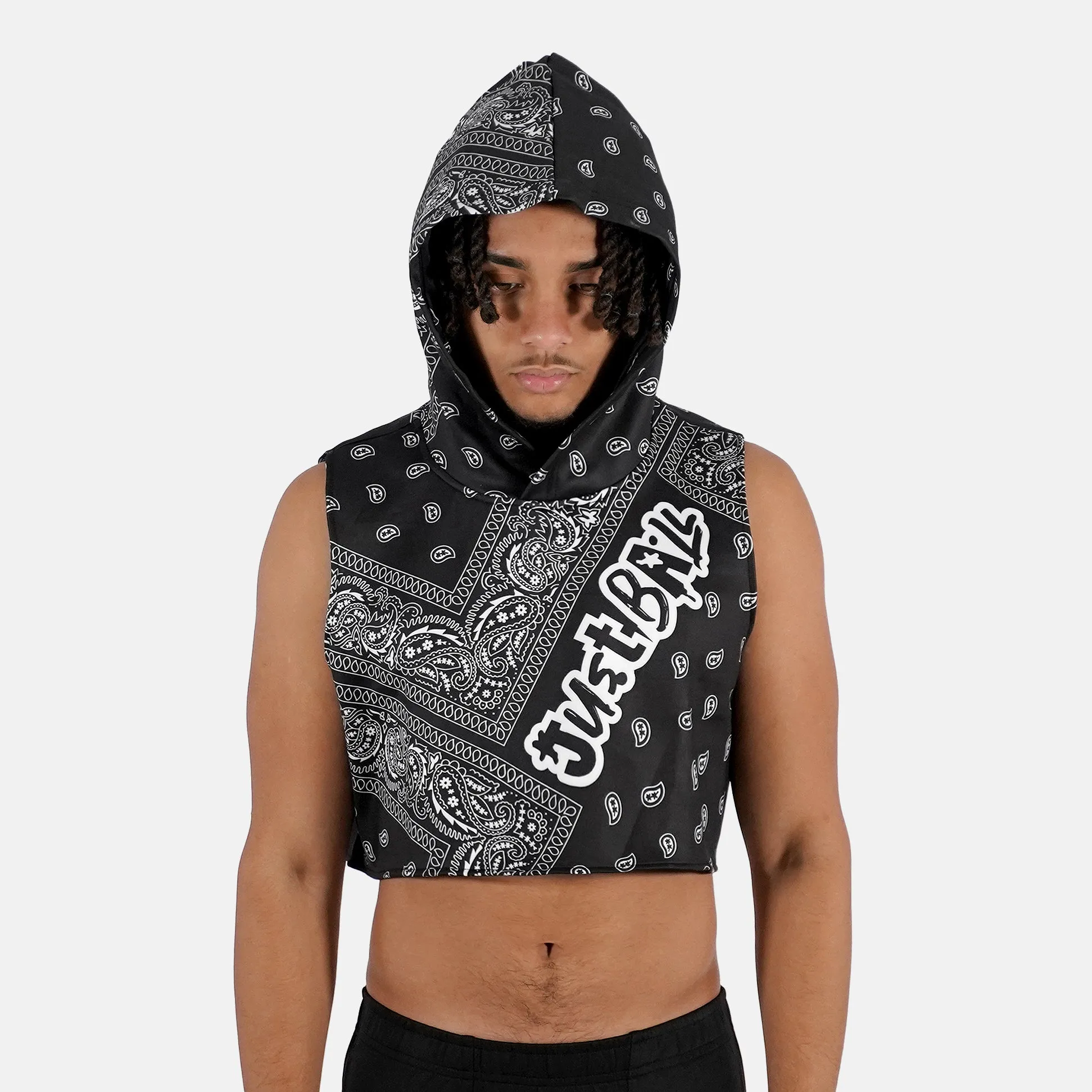 Just Ball Bandana Football Crop Top Hoodie