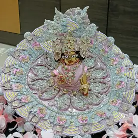 Kanha Sunder , Beautiful Designer Poshak For Laddu Gopal With Mukut-BRIJ001PA