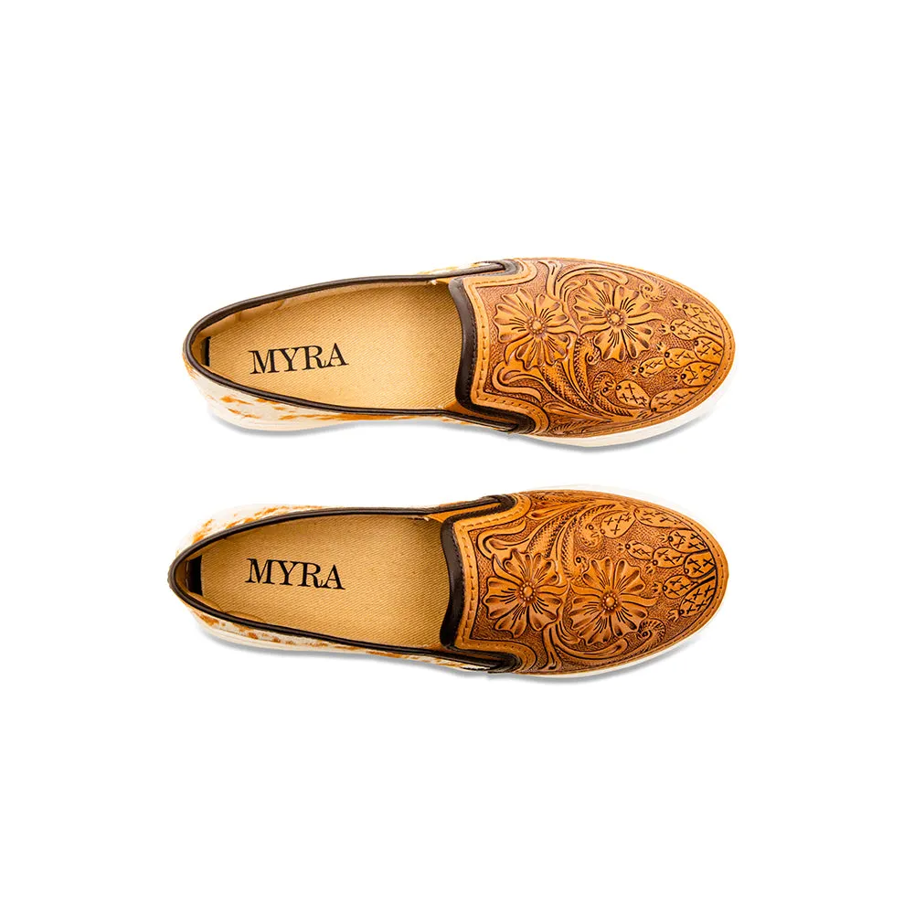 Kryptun Western Hand-Tooled Sneakers