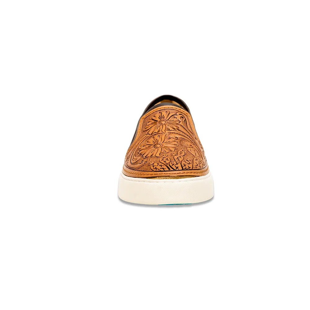 Kryptun Western Hand-Tooled Sneakers