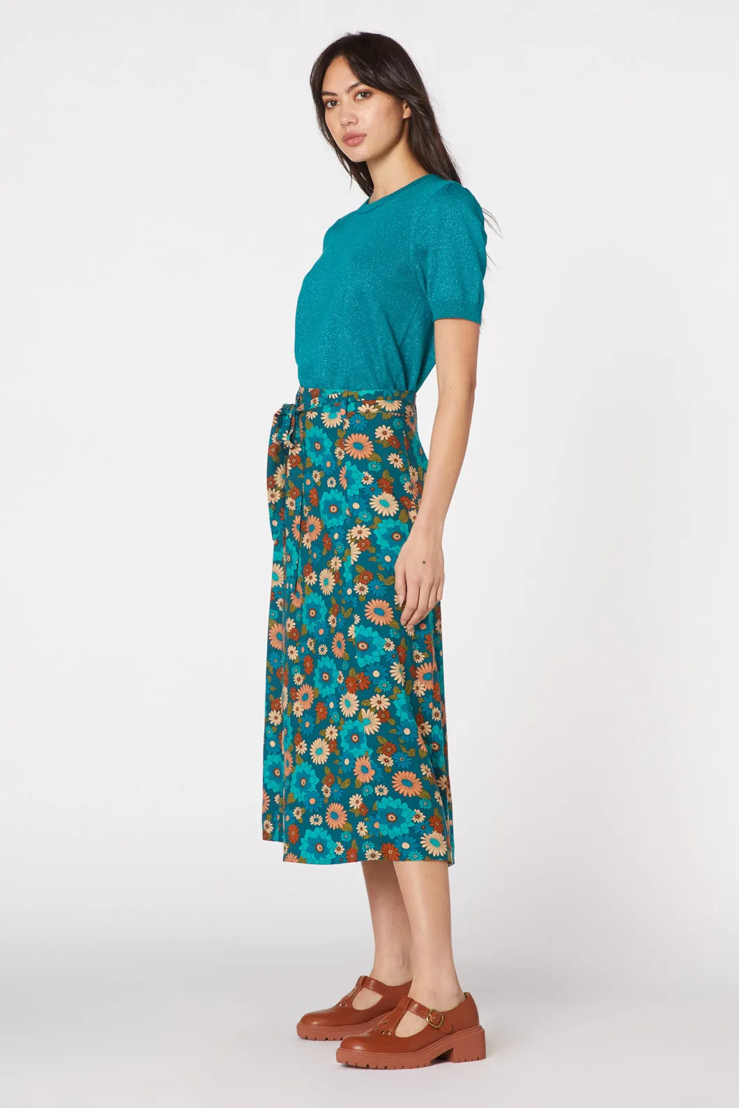 Lindy 70S Floral Skirt