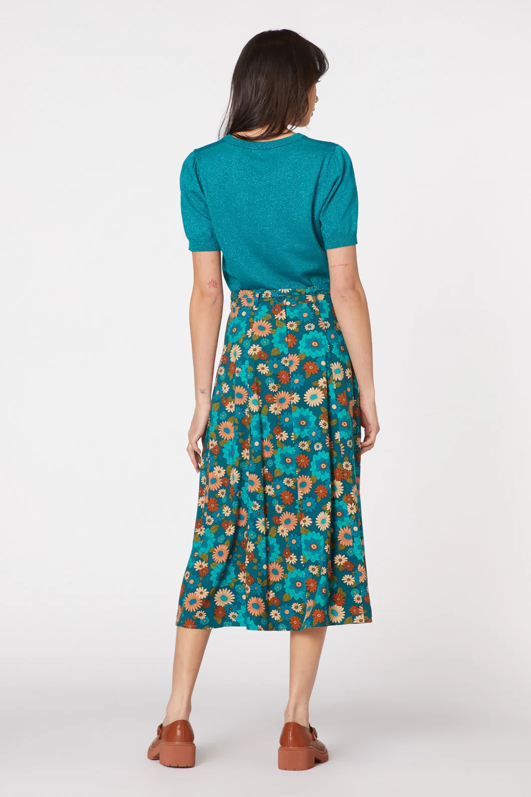 Lindy 70S Floral Skirt