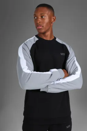 Man Active Gym Side Stripe Sweater