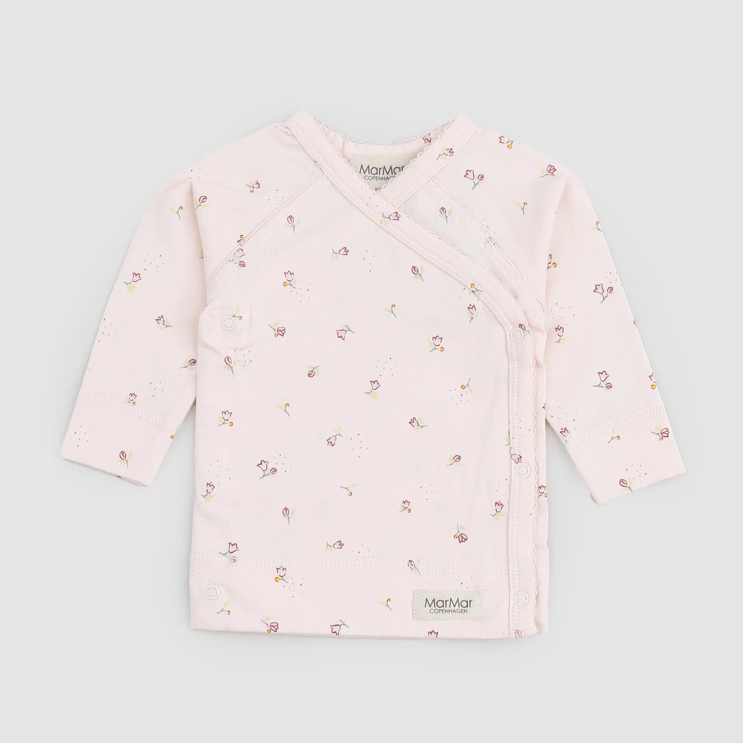 Mar Mar Pink Flowers Bodysuit Shirt For Baby Girls