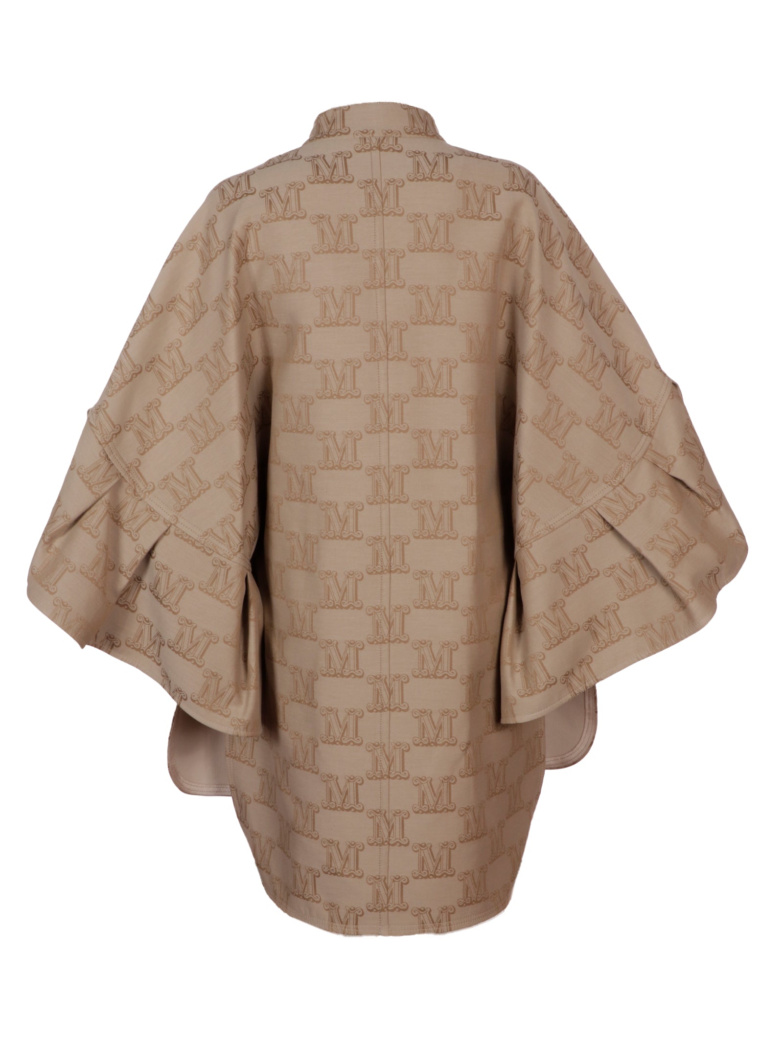 Max Mara All-Over Patterned Buttoned Cape