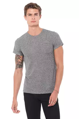 Men's Novelty Texture Crew Neck Tee