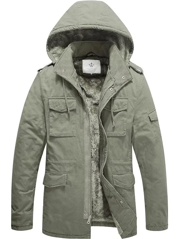 Men's Winter Military Jacket Thicken Parka Warm Coat