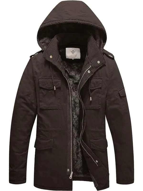 Men's Winter Military Jacket Thicken Parka Warm Coat