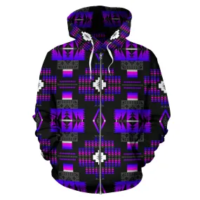 Midnight Purple Sokapi Zip-Up Hoodie