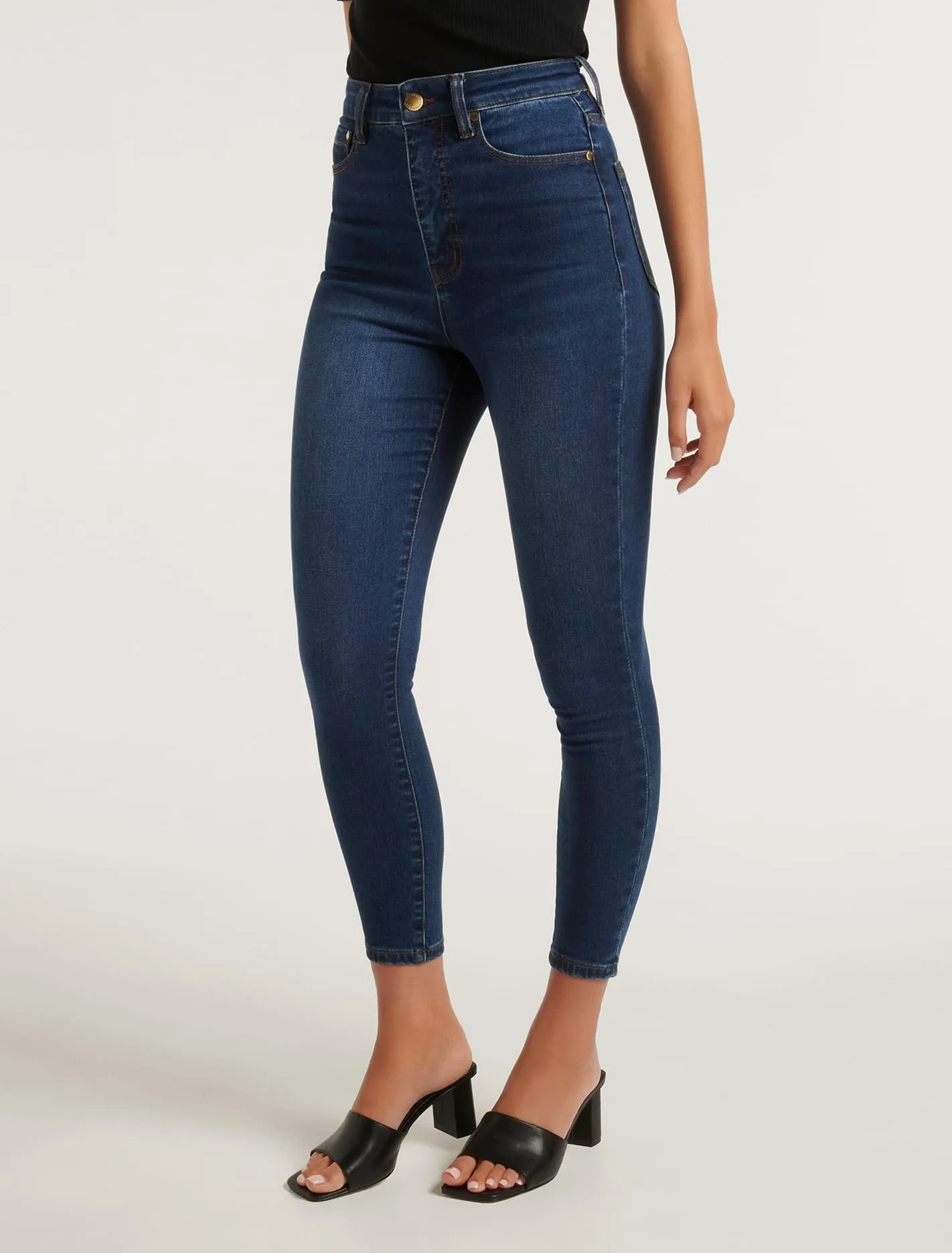 Mila Cropped High-Rise Skinny Jeans