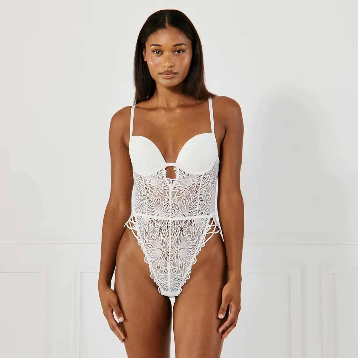 Miloiz-Body Push:Lace Bodysuit