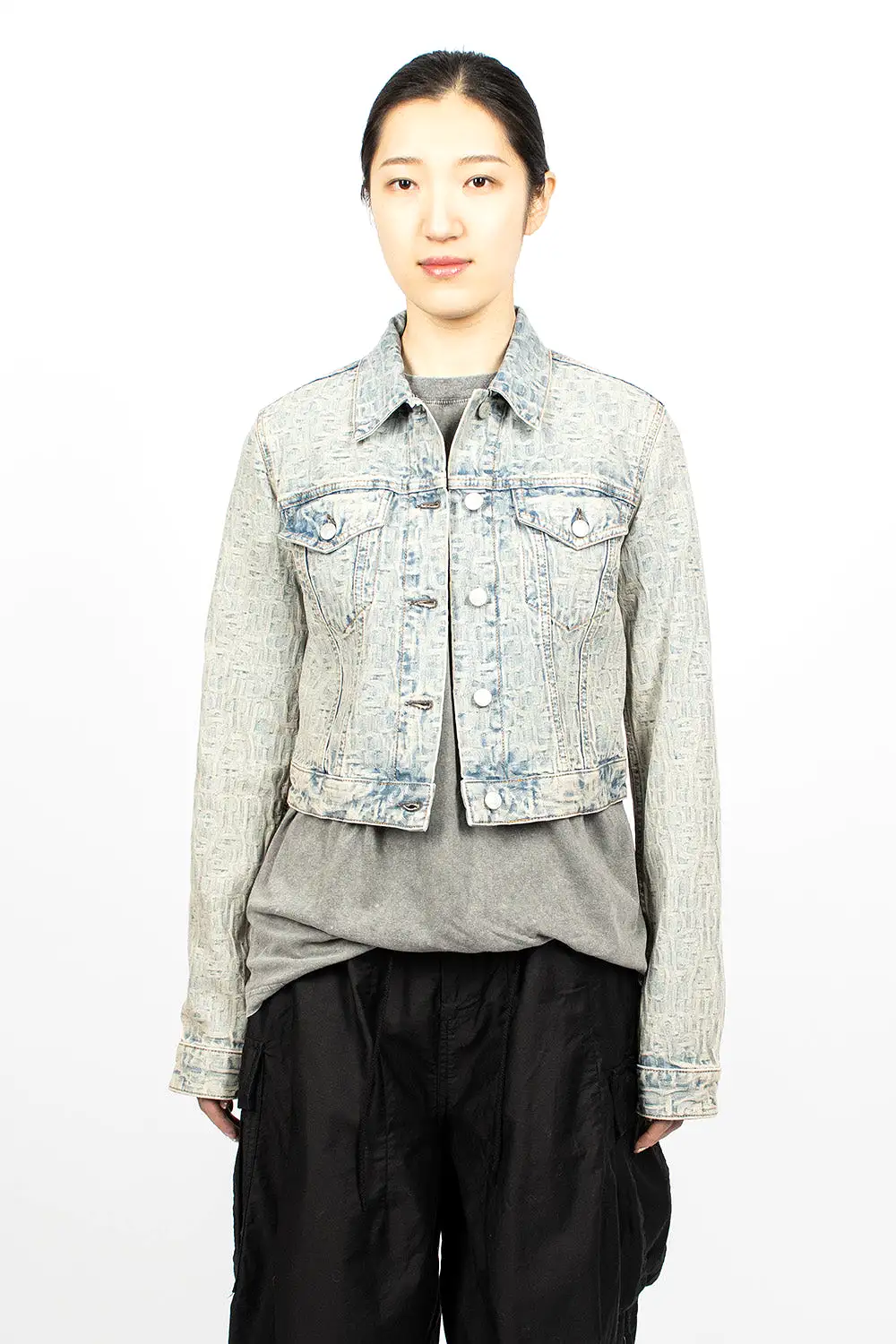 Monogram Denim Jacket Blue/Beige