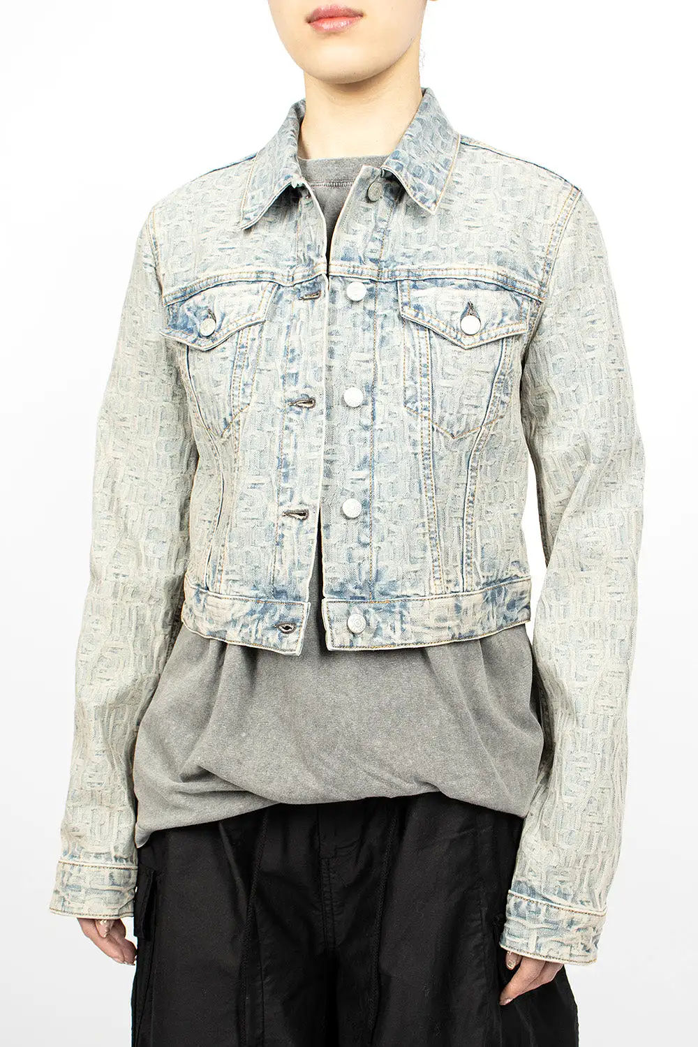 Monogram Denim Jacket Blue/Beige