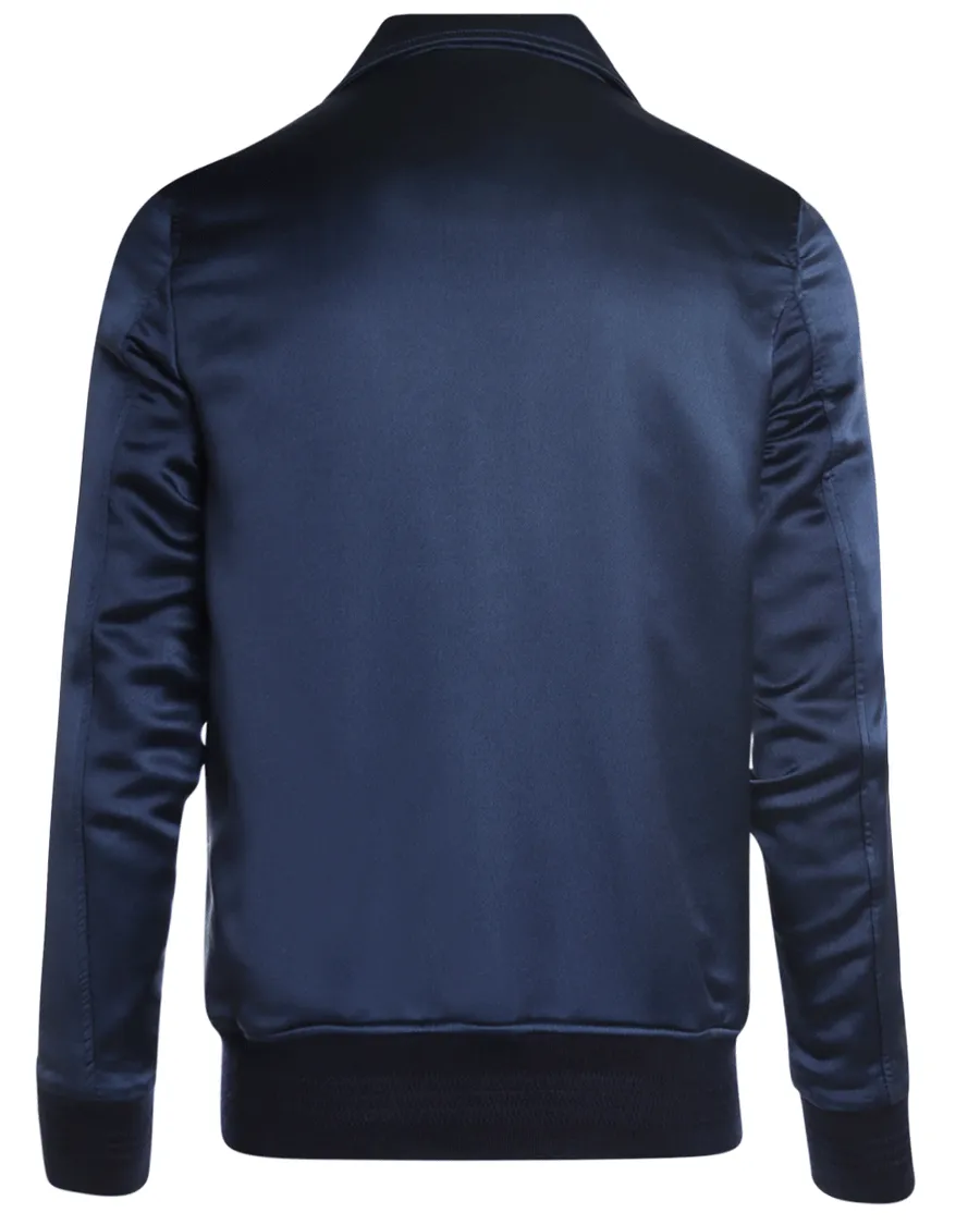 Navy Technical Varsity Jacket