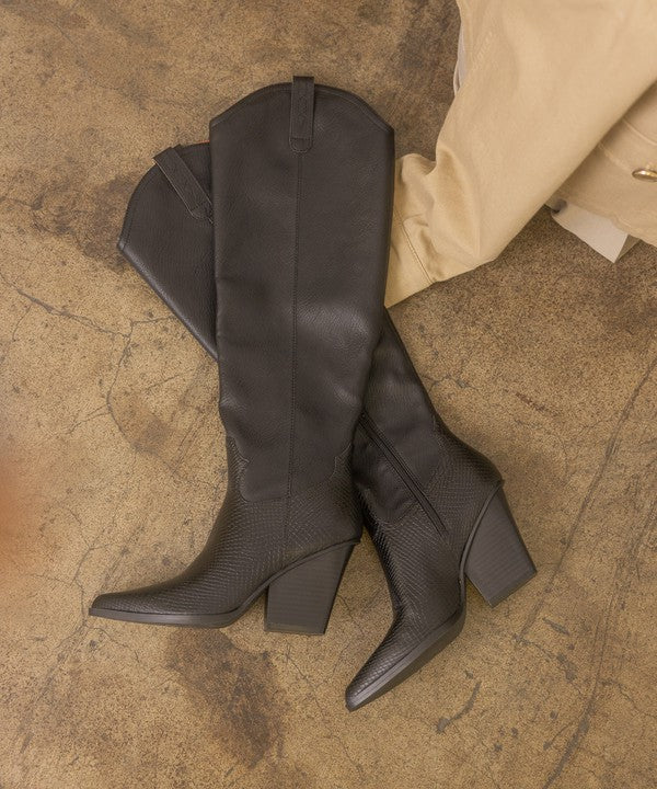 Nights in Barcelona - Knee High Western Boots