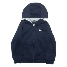 NIKE Boys Blue Hoodie Full Zip 5-6Y