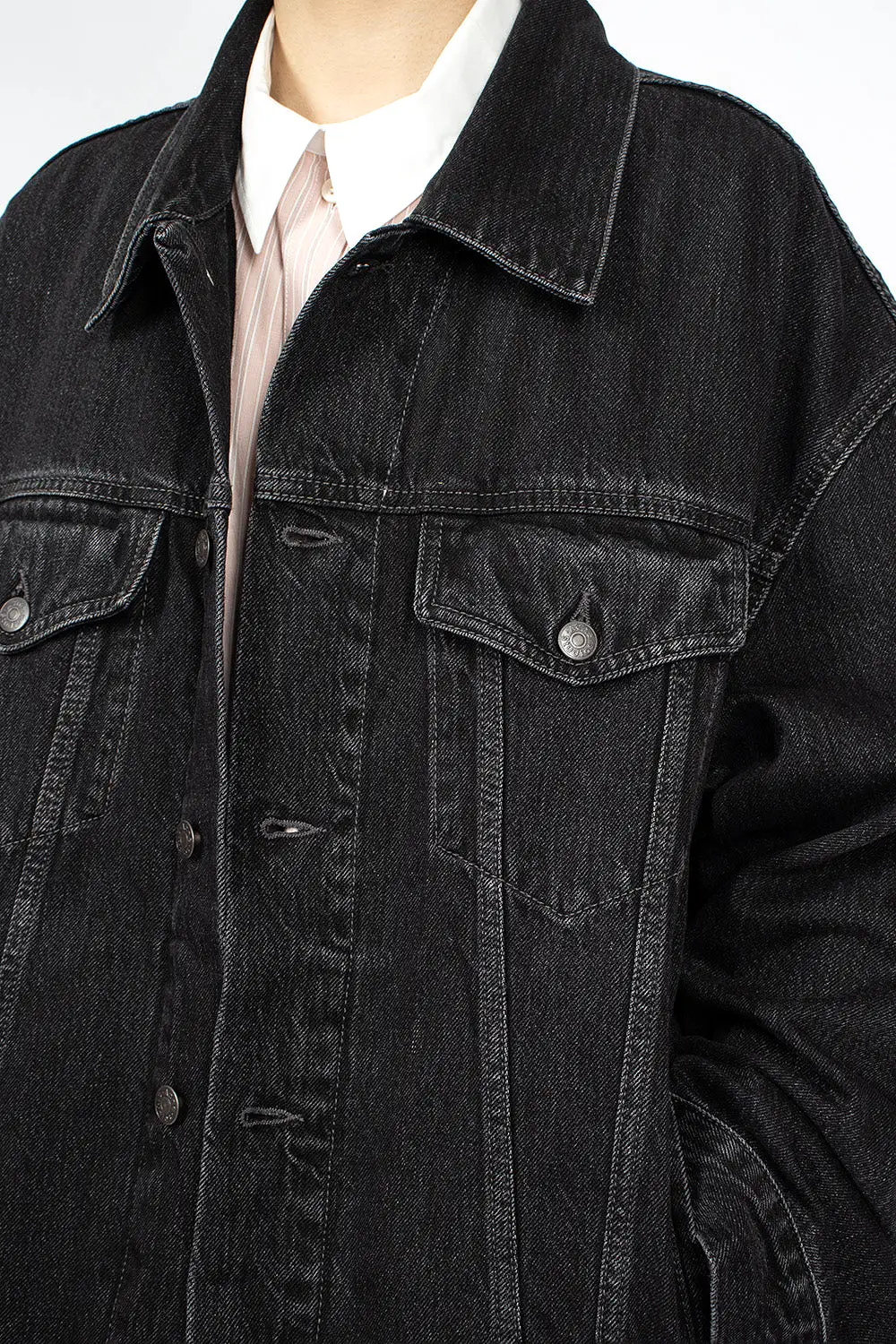 Oversized Denim Jacket Black