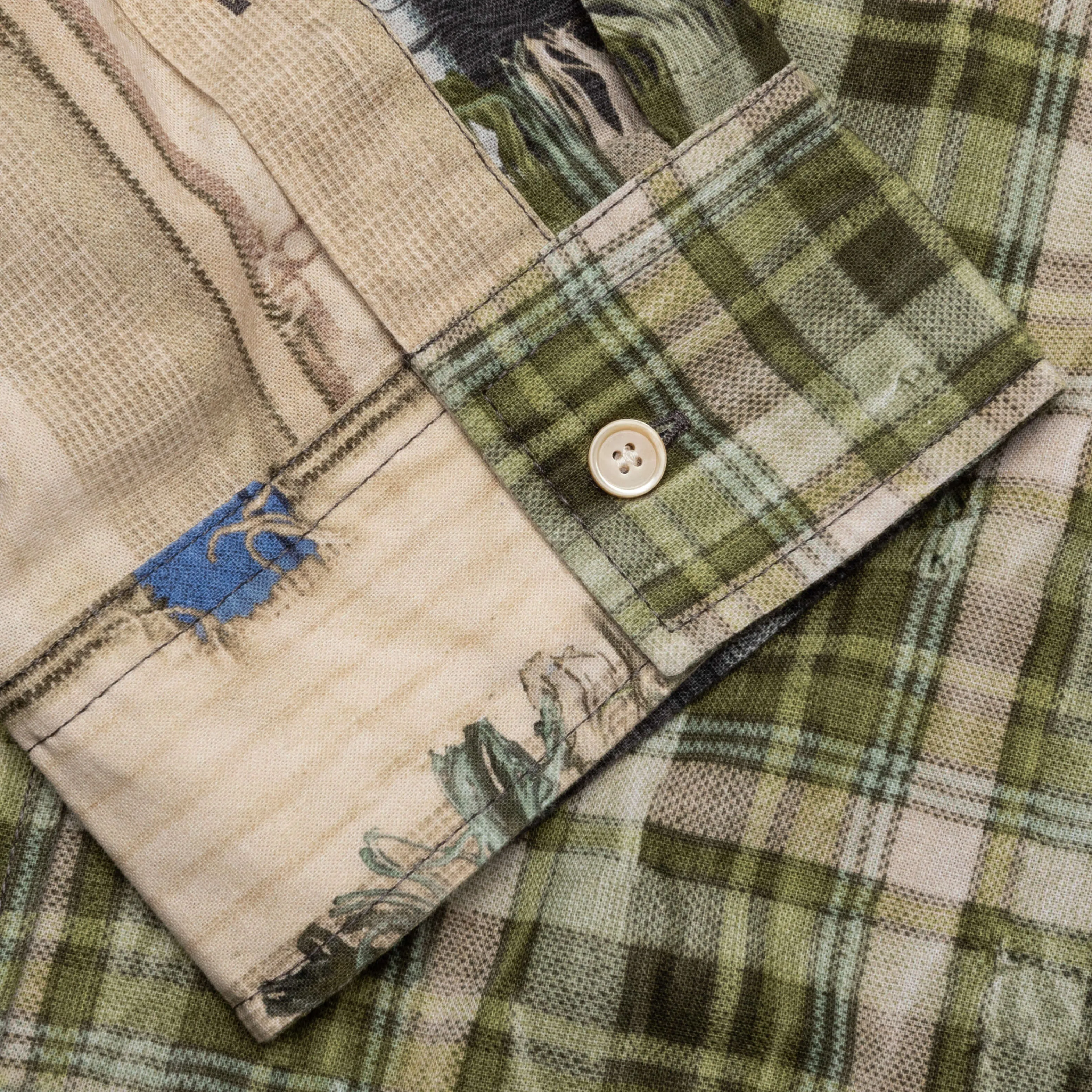 Patchwork Flannel - Green/Multi