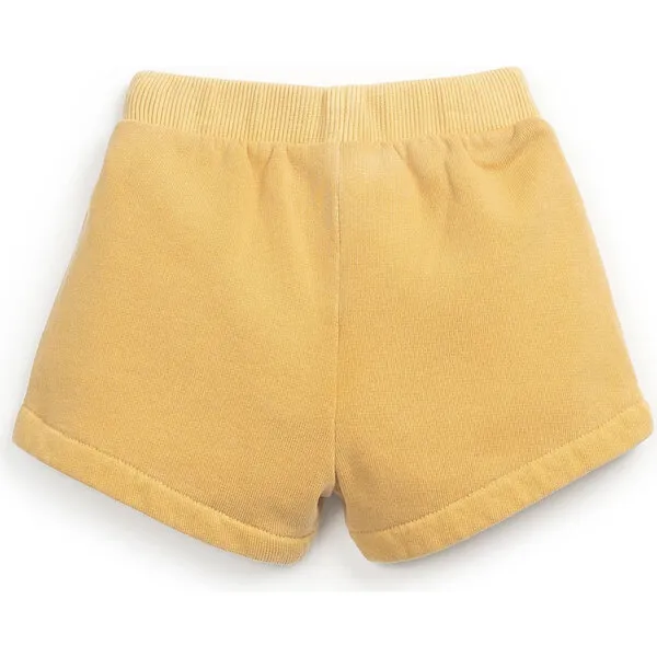 Play Up Bow Waistband Sweatshort, Mustard