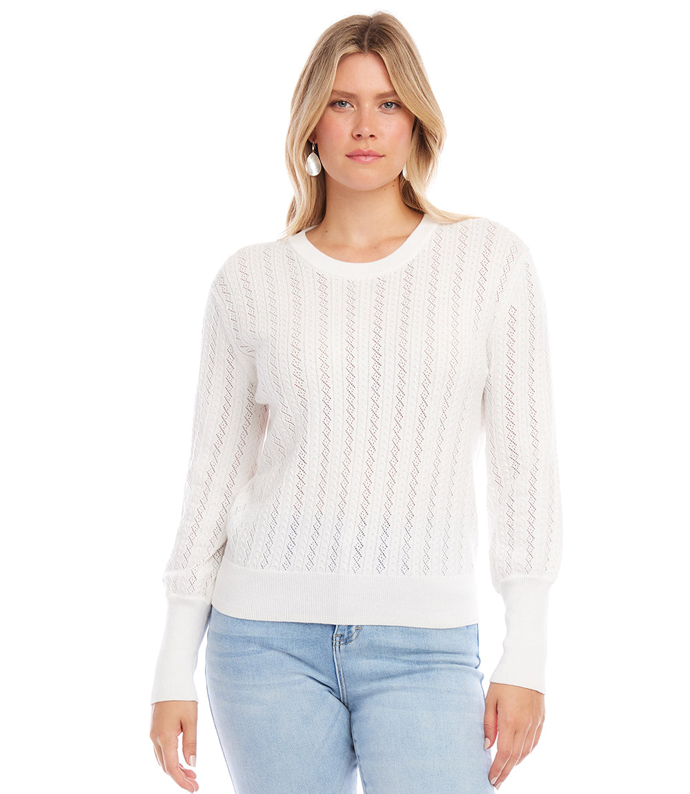 Pointelle Sweater