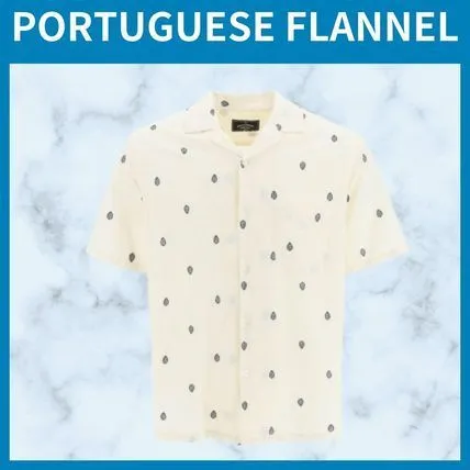 PORTUGUESE FLANNEL  |Street Style Cotton Short Sleeves Front Button Shirts