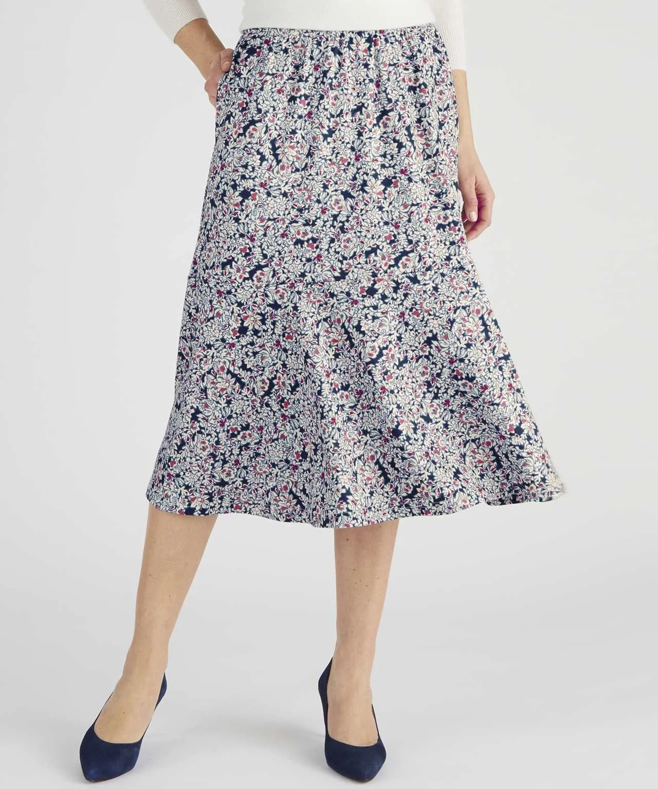 Printed Flared Skirt